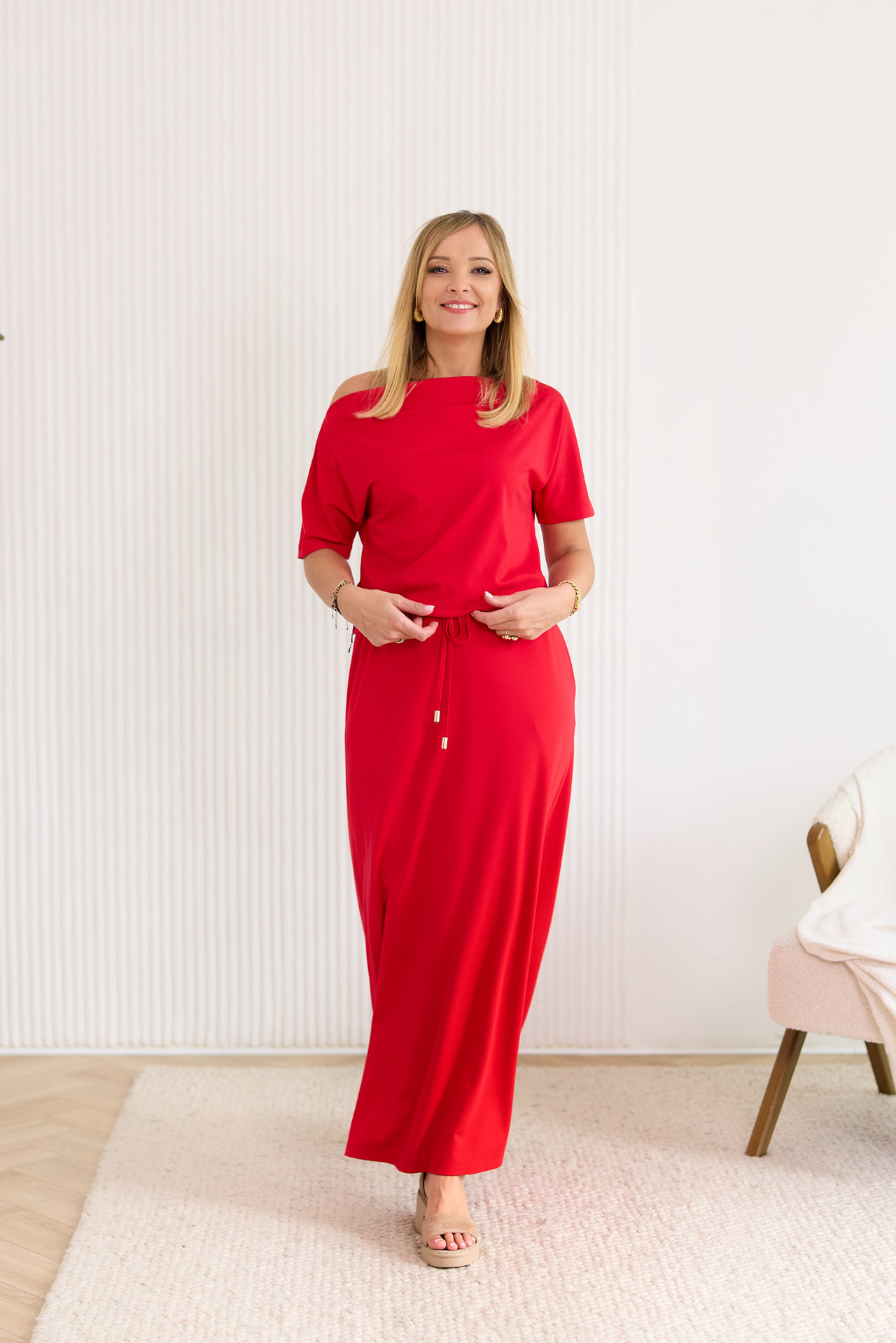 Long knitted summer dress Morgan Light