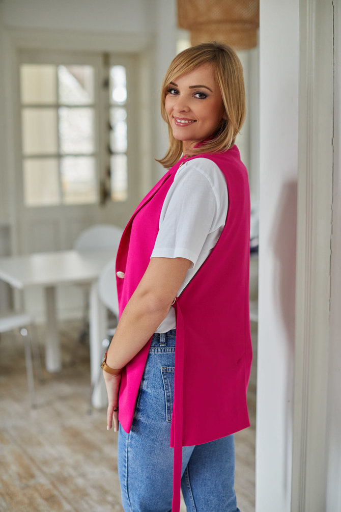Elegant, fuchsia jacket with lining