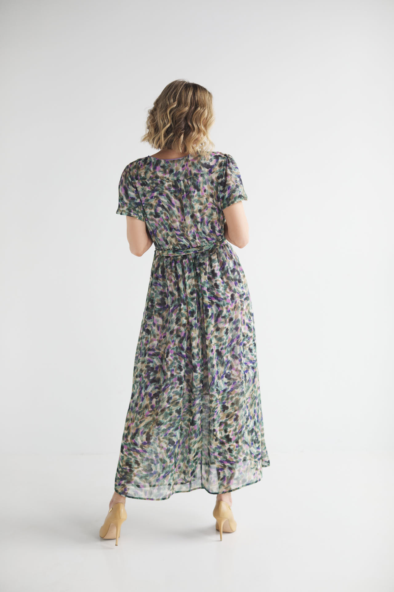 Szyfonowa sukienka maxi na komunię lub wesele