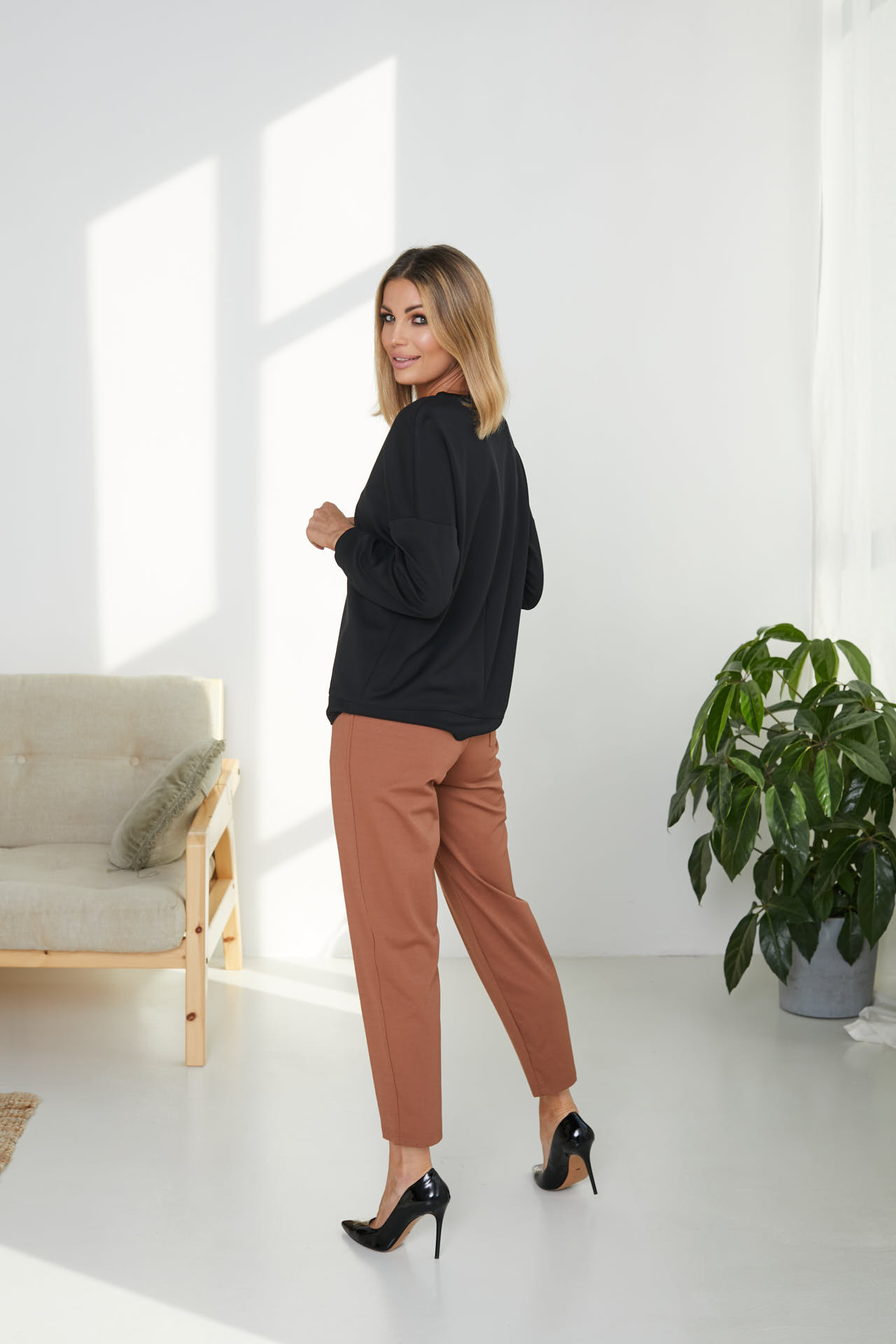 Komplet damski, dres z miedzianymi napisami (bluza+spodnie)